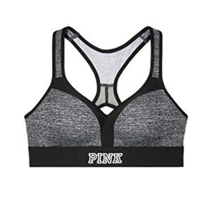VICTORIA’S SECRET Pink Ultimate Push Up Sport Bra Marl Gray Small